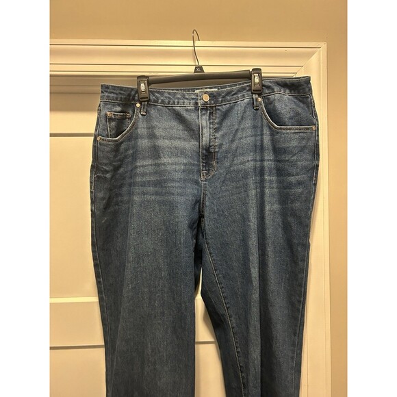 Edited by Remi Bader Women's Loose Straight Leg Denim Jeans Size 18 W Dark Wash - Picture 2 of 7